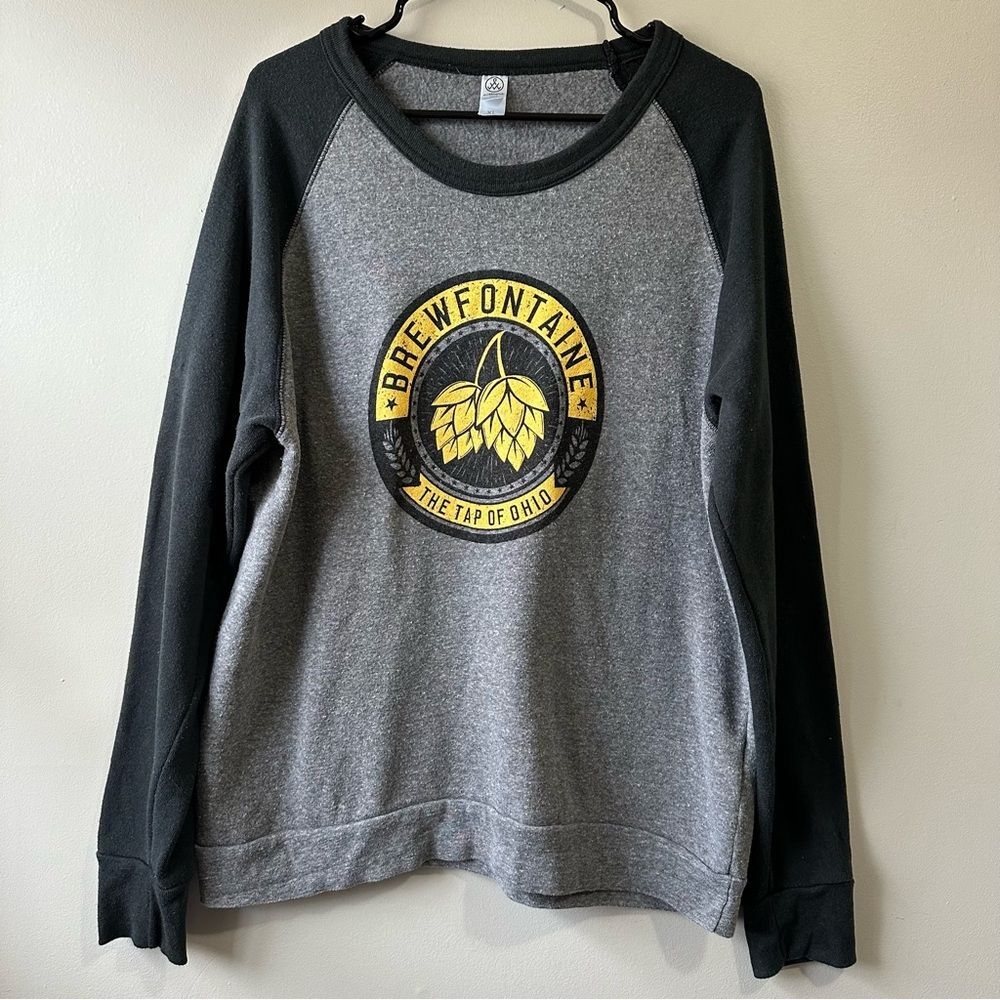 Alternative Earth Brewfontaine "The Tap of Ohio" Crewneck Raglan Sweatshirt XL